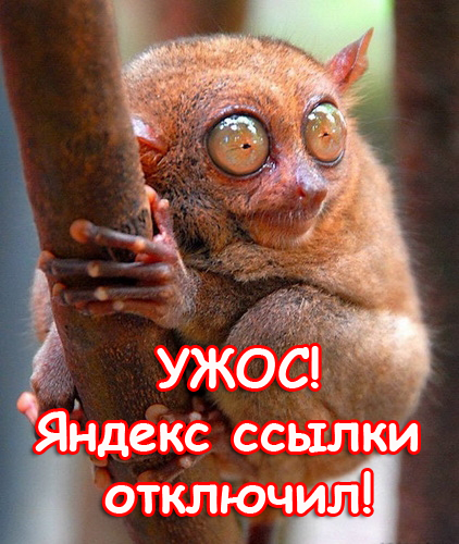 Яндекс ссылки отключил